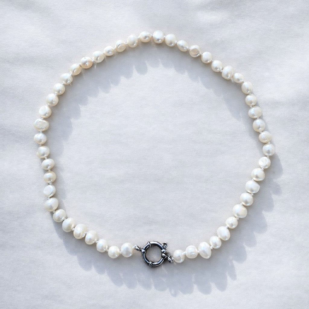 The Élise Pearl Necklace - Zilver
